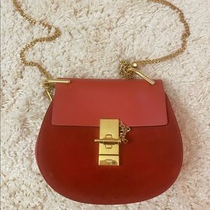Chloe Drew Leather Suede Small Cross Body Bag